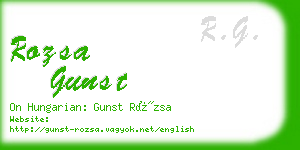 rozsa gunst business card